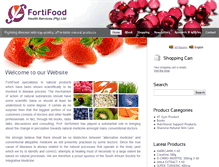 Tablet Screenshot of fortifood.co.za